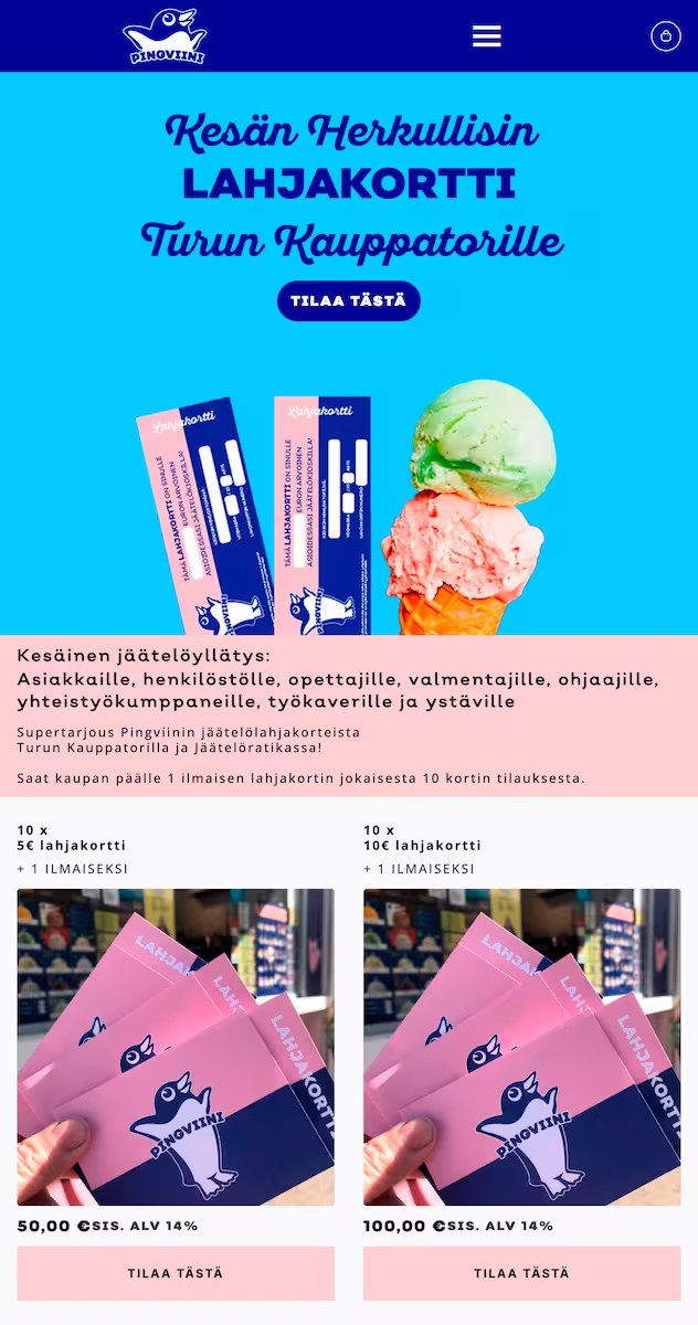 Jäätelölahjakortti.fi